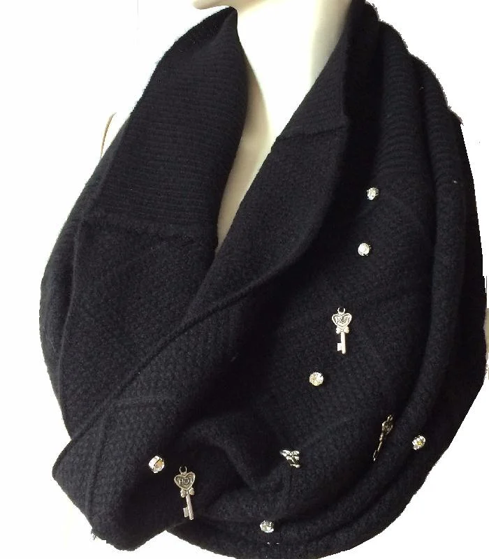 100%Cashmere Diamond Bling Bling Snood