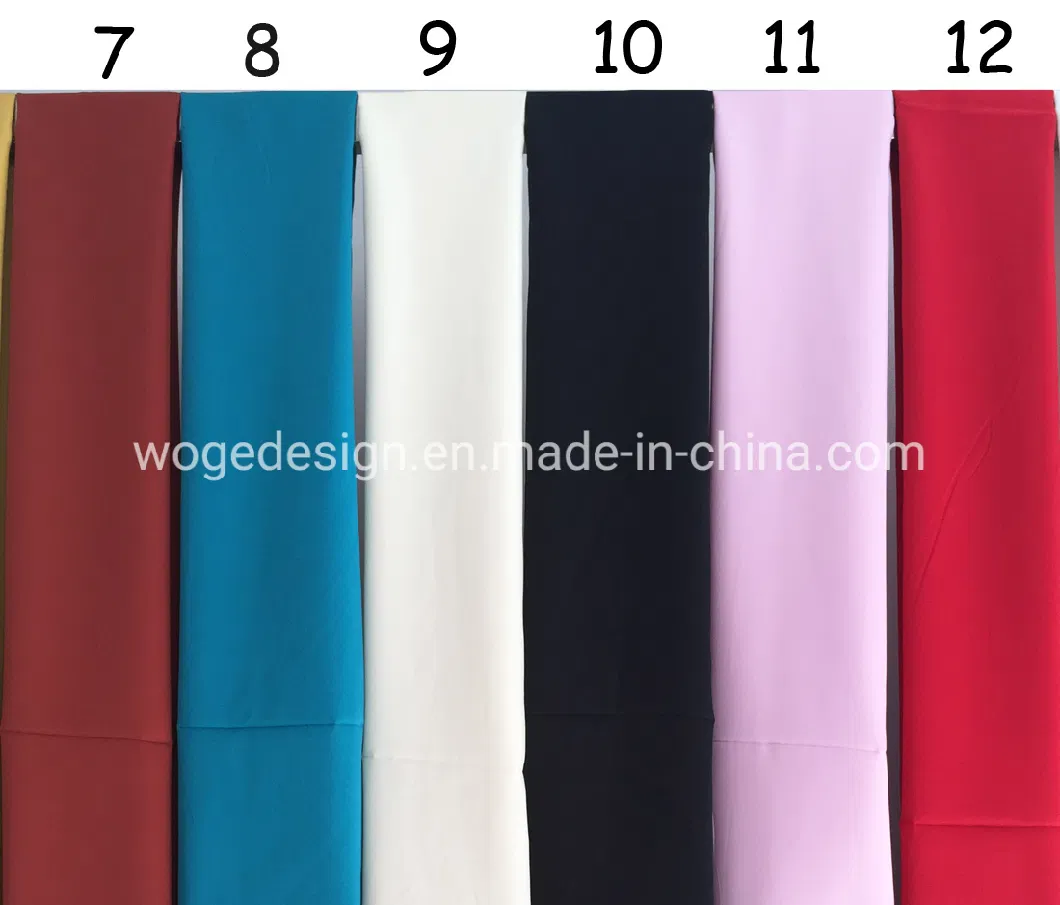 Fashion Hot Stylish Factory Plain Solid Color Woman Arab Long Warp Handkerchief Polyester Matte Silk Satin Hijab with 36colors Availabble