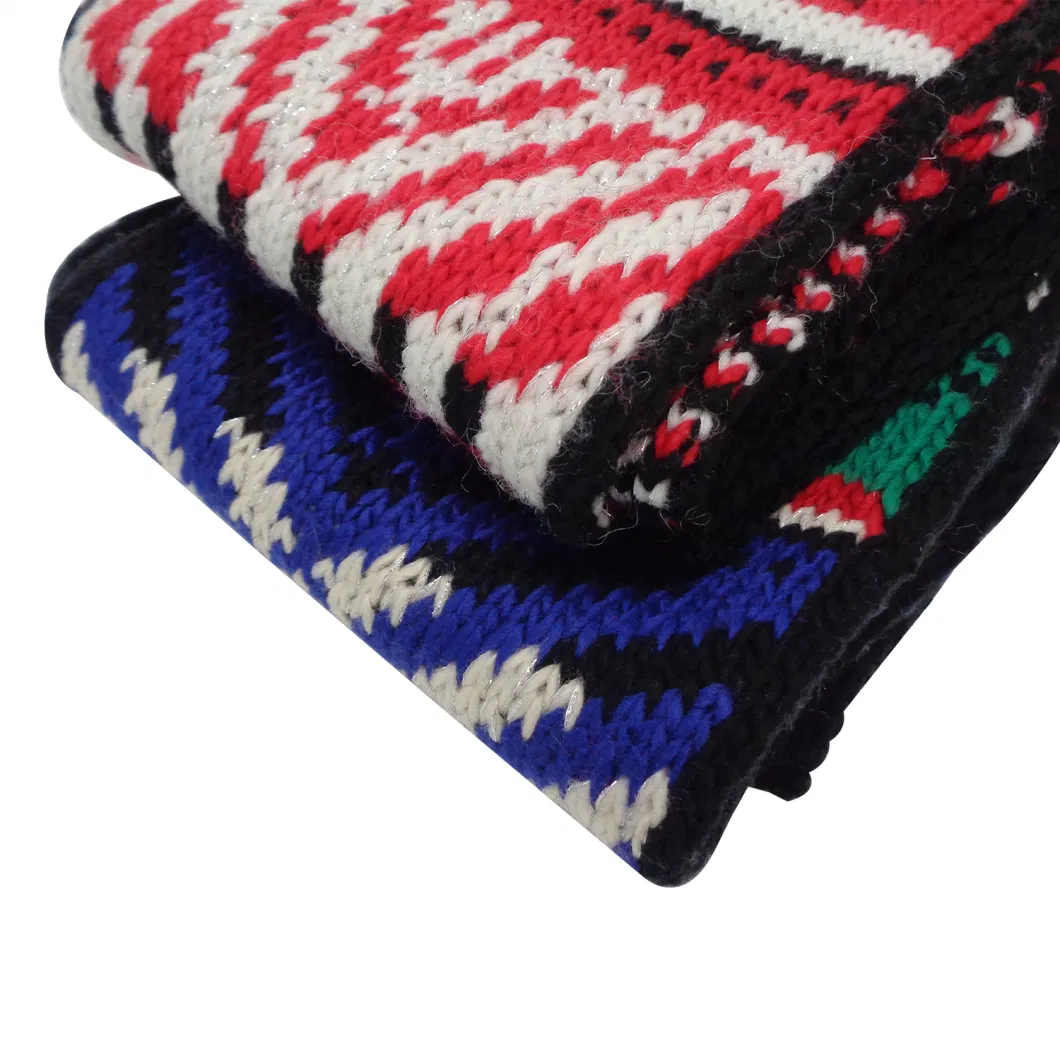 Custom Wholesale Knitted Men Jacquard Scarf