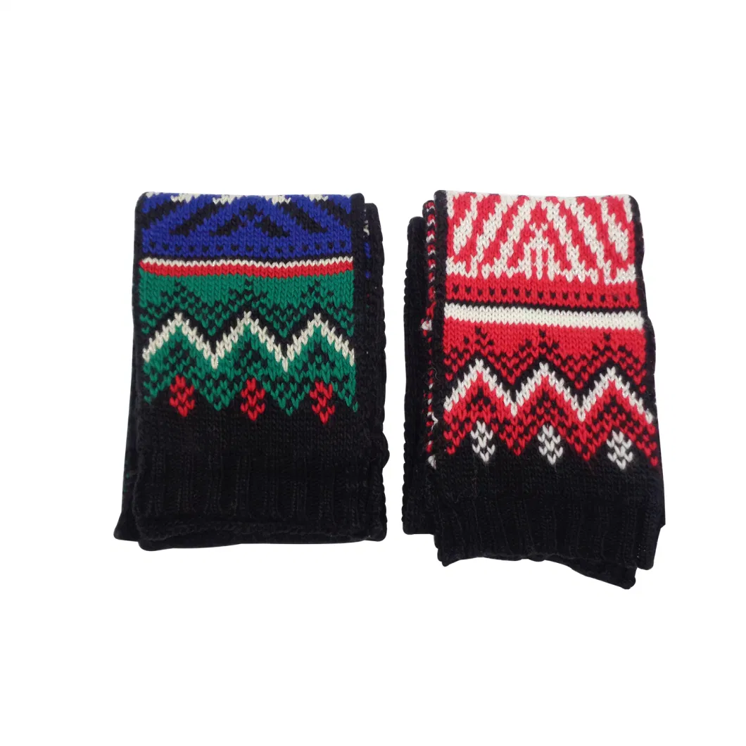 Custom Wholesale Knitted Men Jacquard Scarf