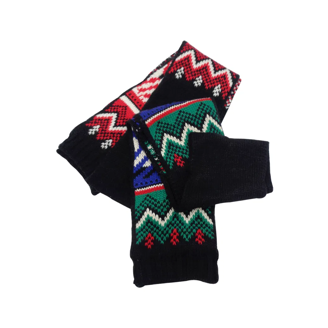 Custom Wholesale Knitted Men Jacquard Scarf