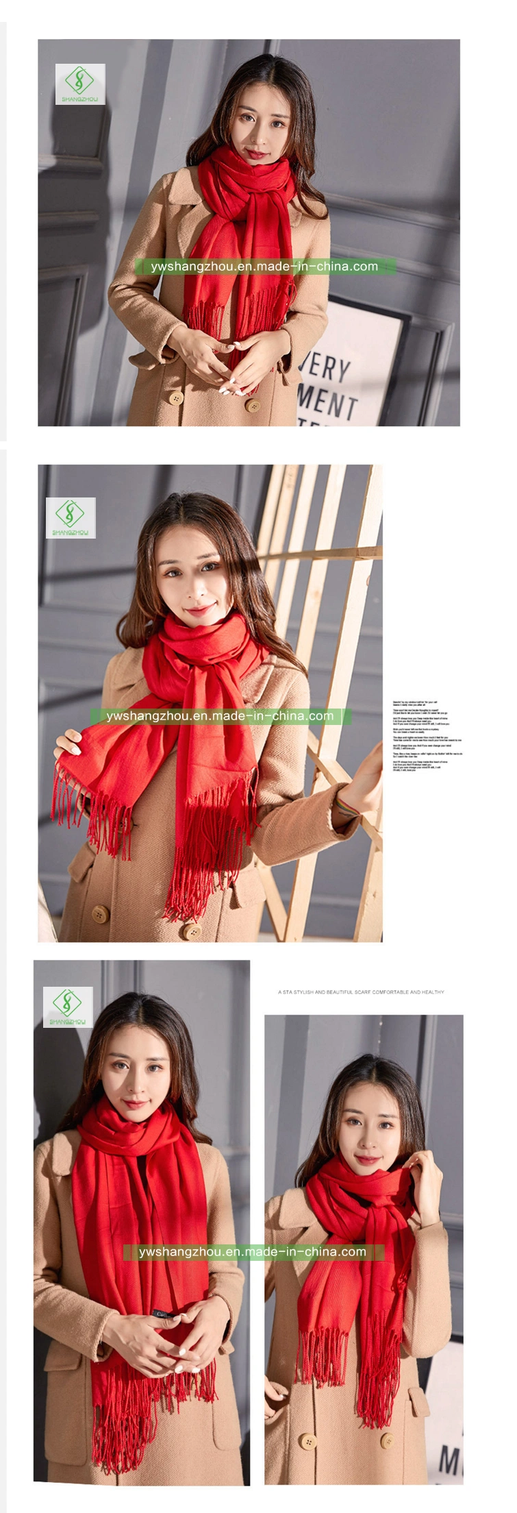 Hot Sell Soft Cashmere Shawl Lady Fashion Long Plain Hijab Scarf Wholesale