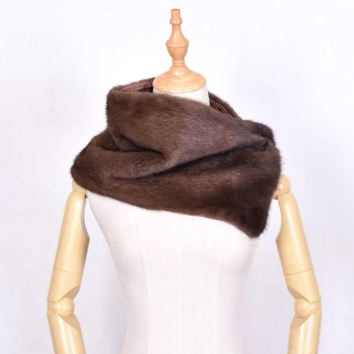 Gros personnalisé hiver chaud confortable mode doux femmes vison fourrure Snood Snood hiver