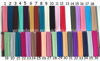 Mode Hot élégant usine plaine couleur unie femme arabe longue chaîne mouchoir polyester mat soie satin hijab avec 36 couleurs disponibles